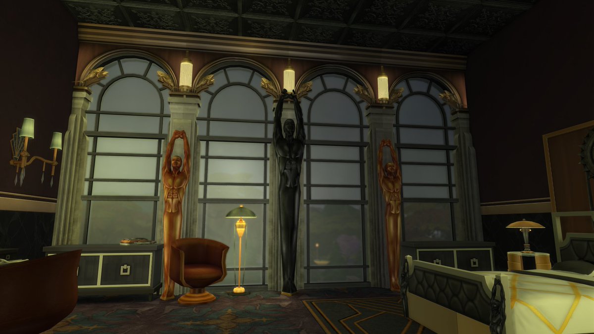 AndromedaMalaka's tweet photo. And the final product after lighting tweaks and playing with swatches. (1/2) #TheSims4 #TheSims #Bioshock #Rapture #TS4 https://t.co/eGwImrap2B