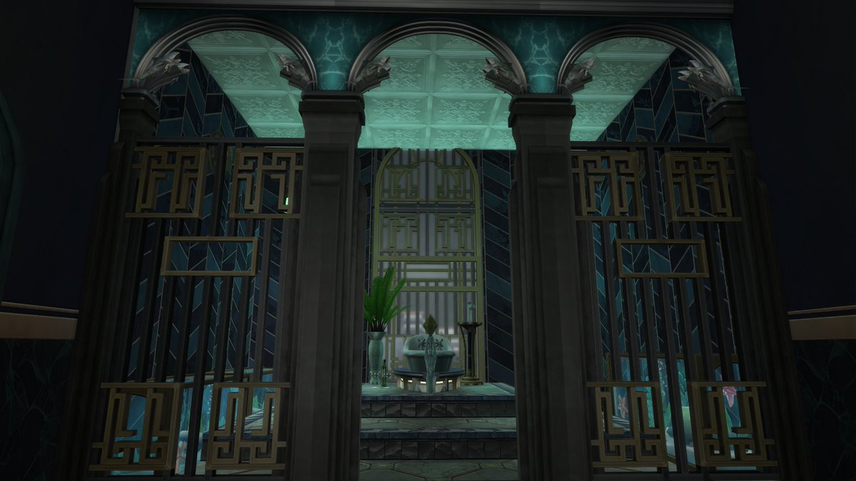 AndromedaMalaka's tweet photo. And the final product after lighting tweaks and playing with swatches. (1/2) #TheSims4 #TheSims #Bioshock #Rapture #TS4 https://t.co/eGwImrap2B