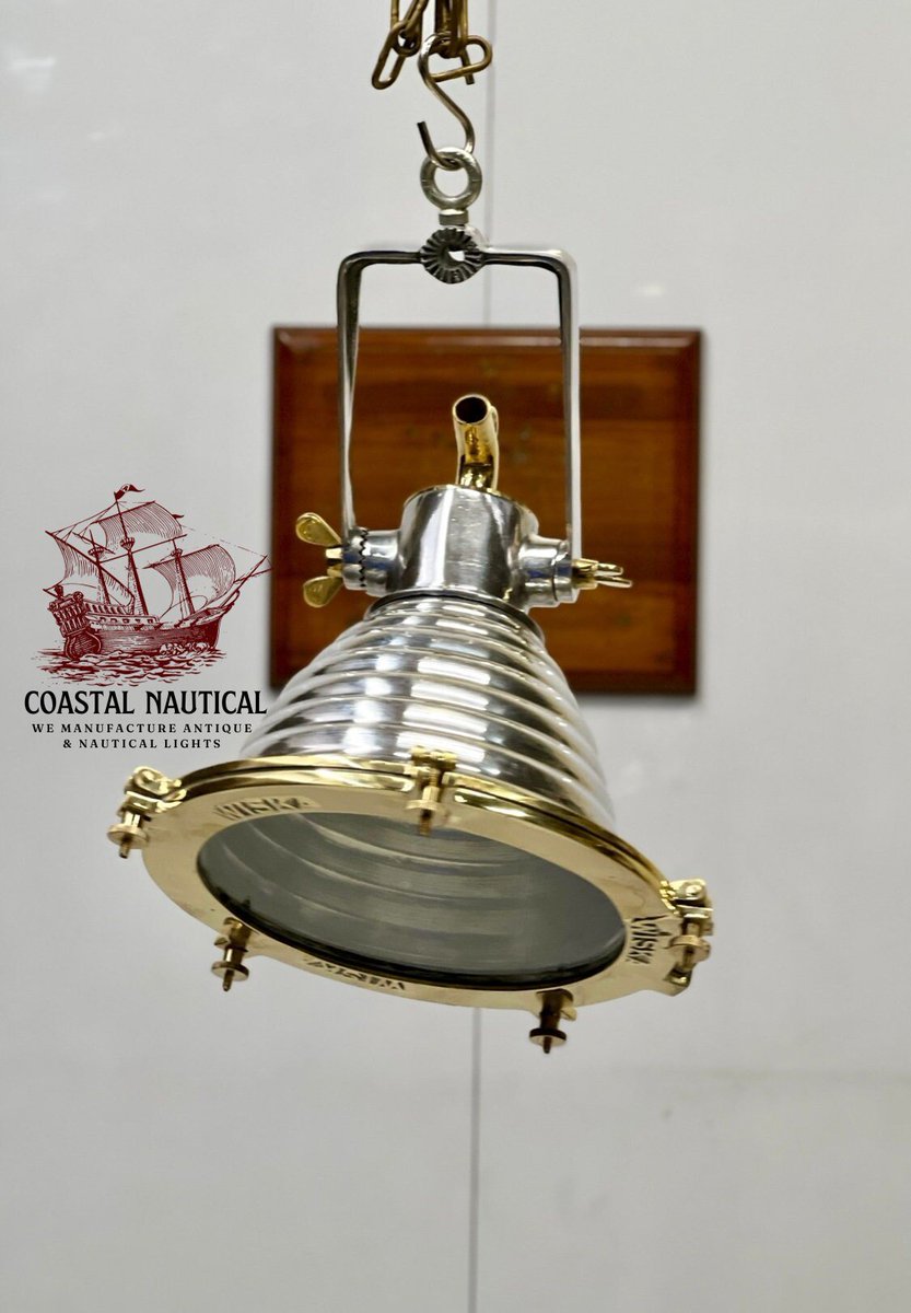 CoastalNautical's tweet photo. Excited to share the latest addition to my #etsy shop: Replica Nautical Aluminium Brass Smooth Cargo Wiska Ceiling Pendant Spot Light https://t.co/zUF3YmQPNz #silver #gold #bedroom #rusticprimitive #glass #yes #clear #downrod #antiquelighting https://t.co/qtXfQVXOKS