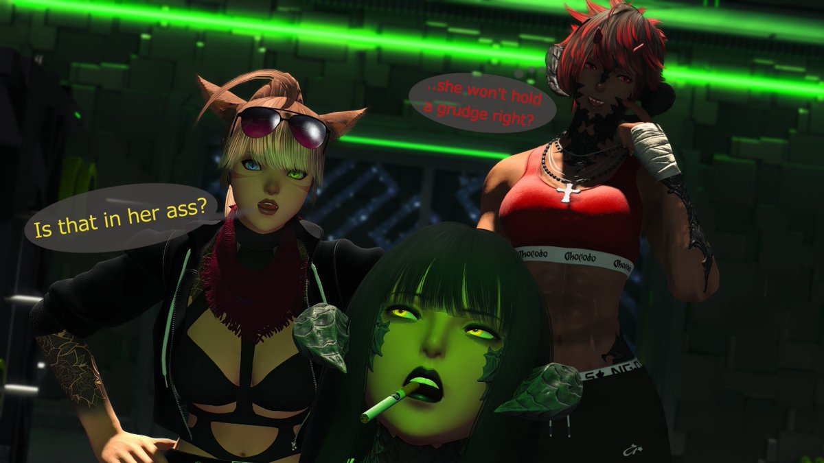 LysaraXIV's tweet photo. I wonder what the Manager is editing...

feat.
@CutestHoneyBee 
@hanna_d_xiv <-- Will post 2nd picture right after! https://t.co/eRy3zoPvGZ