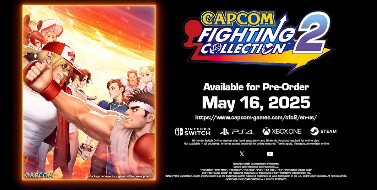 Capcom Fighting Collection 2 has a release date of May 16, 2025! 

This is true love making!