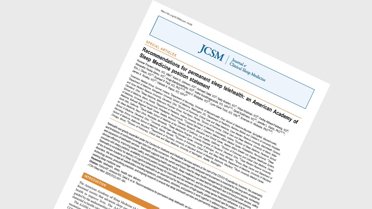 JCSMJournal's tweet image. 📢 Telehealth transformed sleep medicine during COVID-19, expanding access &amp;amp; care. But uncertain coverage risks progress. The @AASMorg urges permanent coverage &amp;amp; fair reimbursement to keep sleep telehealth accessible for all. 🏥💻bit.ly/3YjKYsf #SleepHealth #Telehealth