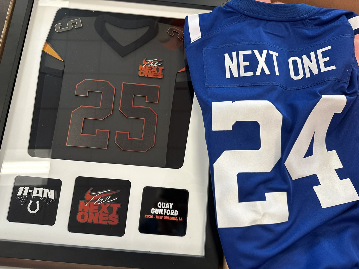 Indianapolis <a href="/Colts/">Indianapolis Colts</a> paid a visit to <a href="/QuayGuilford/">Jerquaden“G2”Guilford</a> today to congratulate him as their representative to Nike Next Ones!

Quay will represent the Colts as one of 32 high school players in the country chosen to participate in the event &amp; attend Super Bowl LIX.

📸: @La_camara_de_gio