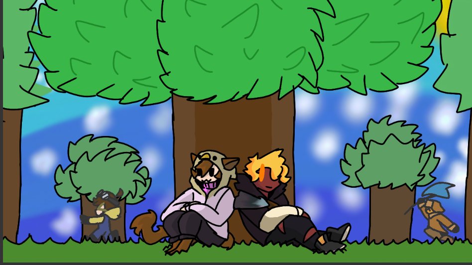 Al fin termine el dibujo de #MagmaBoiFanart y #CapitanGatoFanArt, espero les guste y que tengan un buen día 😊