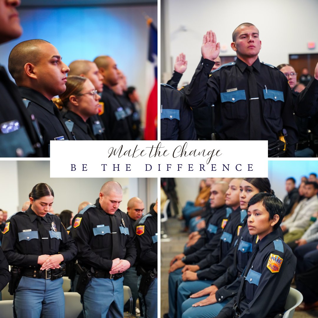 EPPOLICE's tweet photo. Today is the day to Make the Change and Be the Difference in our community.
Join the El Paso Police Department today at https://t.co/st1ggWJiqL
#JoinEPPD #EPPD #EPPolice #Police #TrainForTheBadge https://t.co/W39ayjmN4s