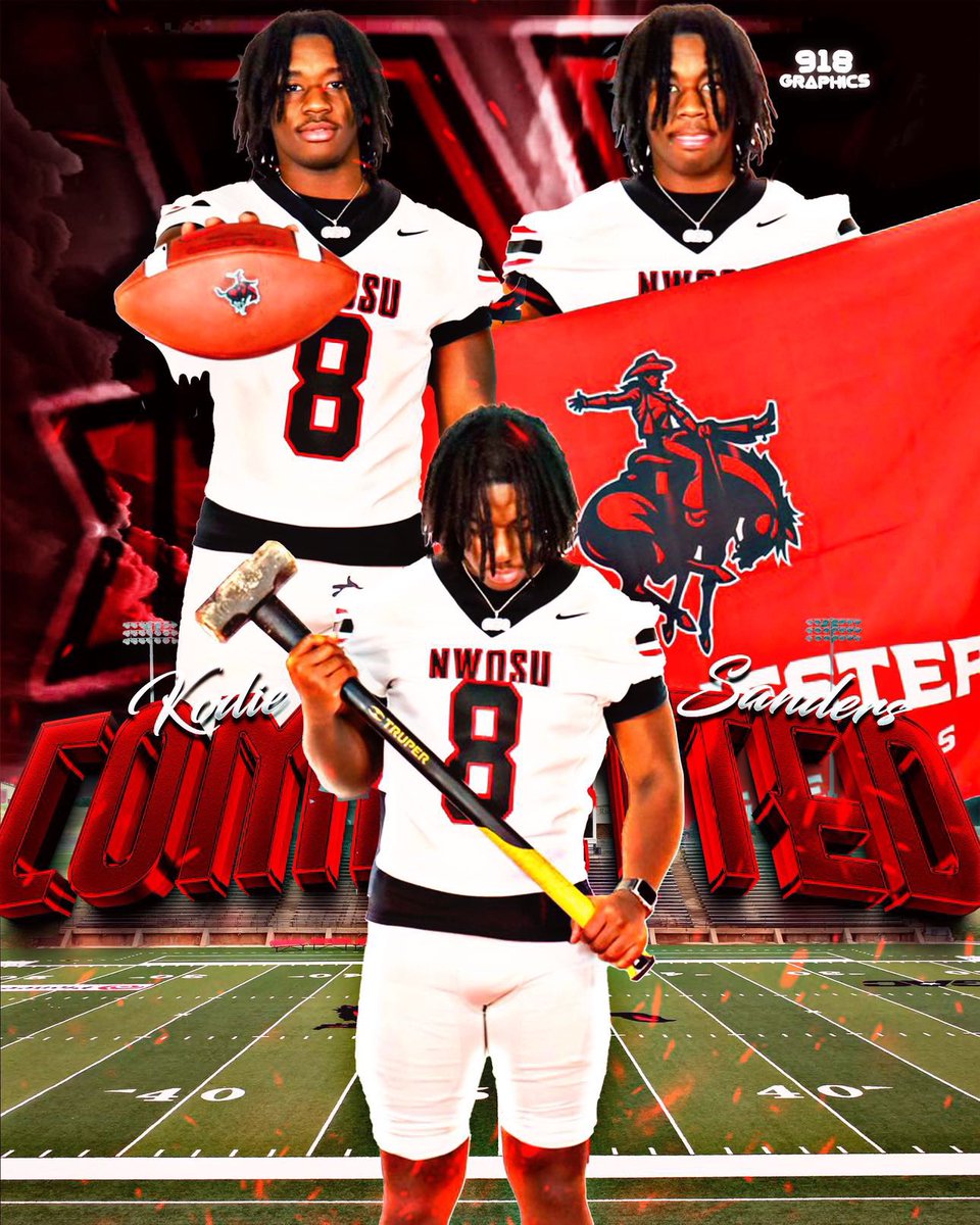 Kodie Sanders 🎱 (@kodiesanders17) on Twitter photo After a long talk with my family and a lot of thinking I have decided to commit to Northwestern Oklahoma state university 🖤❤️#RideRangersRide <a href="/nwosufootball/">Ranger Football</a> <a href="/Coach_Lewis5/">Judah Lewis</a> <a href="/Coach_J_Medrano/">Jason Medrano</a> <a href="/CoachBentrem/">Coach Bentrem</a> <a href="/CoachDMcKinney/">Deveon McKinney</a> <a href="/Bryan_Hornsby/">Bryan Hornsby</a> <a href="/CoachPJWilson/">Coach Wilson</a> <a href="/cedrickfinnie/">Coach Finnie</a> <a href="/AhhCC_FB/">Cypress Creek Football</a> After a long talk with my family and a lot of thinking I have decided to commit to Northwestern Oklahoma state university 🖤❤️#RideRangersRide <a href="/nwosufootball/">Ranger Football</a> <a href="/Coach_Lewis5/">Judah Lewis</a> <a href="/Coach_J_Medrano/">Jason Medrano</a> <a href="/CoachBentrem/">Coach Bentrem</a> <a href="/CoachDMcKinney/">Deveon McKinney</a> <a href="/Bryan_Hornsby/">Bryan Hornsby</a> <a href="/CoachPJWilson/">Coach Wilson</a> <a href="/cedrickfinnie/">Coach Finnie</a> <a href="/AhhCC_FB/">Cypress Creek Football</a>