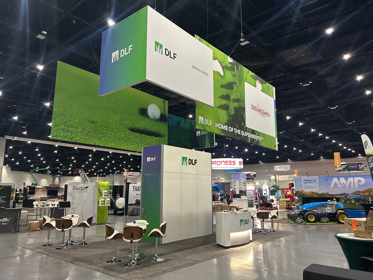 Calm before the storm,
DLF Booth stands ready,
Turf pros, come join us. 

A haiku for Booth #4907, our friend for the next two days. 
#GCSAAConference ⛳