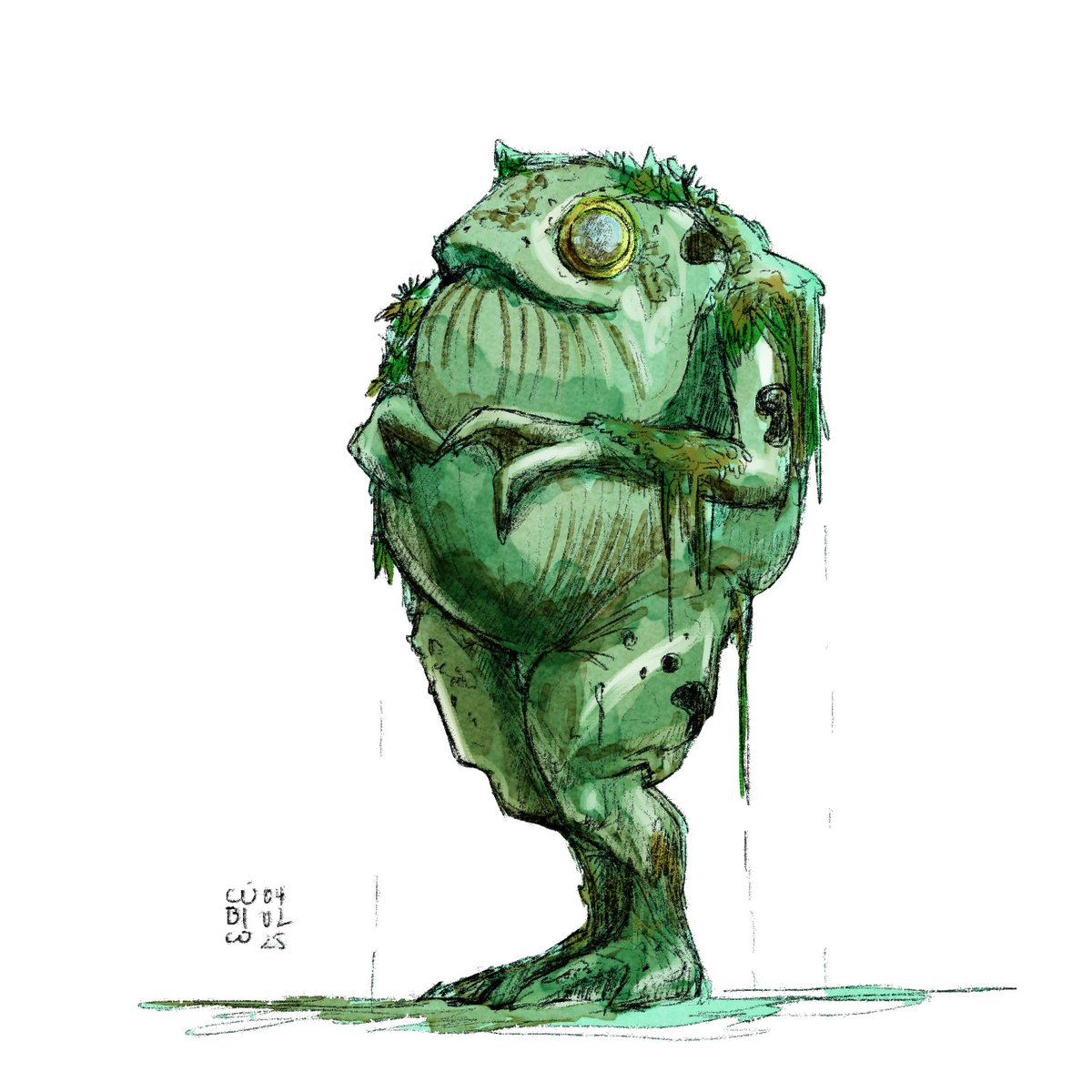 Sangavilanes's tweet photo. #vodyanoy #creatuanary2025 #creatuanary  #creature #monster #wacom #clipstudiopaint #digitalart #noIA https://t.co/iUOWuJwv98