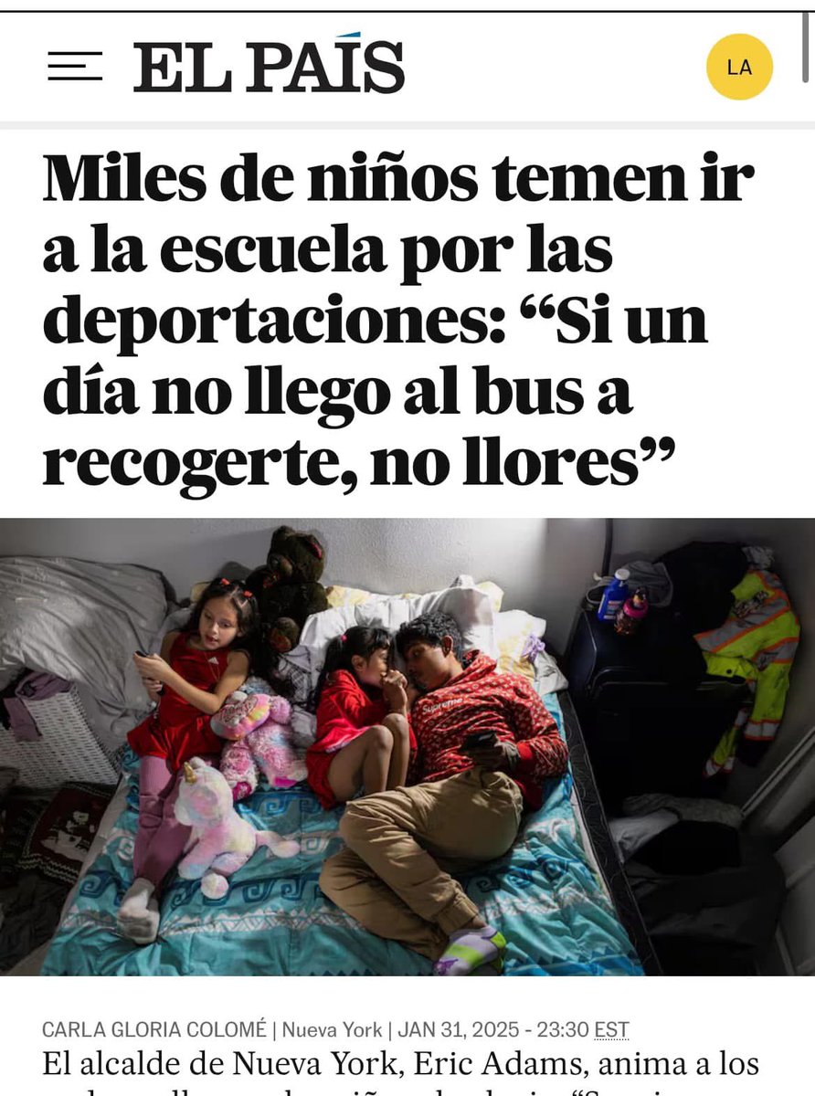 La conversación más seria entre Eva y su hijo de siete años fue hace una semana y es, justamente, la que nunca hubiese querido tener. El niño lleva días preguntando qué sucede, por qué agarran a la gente en la tele y se los llevan.

— Bebé, nosotros no tenemos papeles, no nacimos