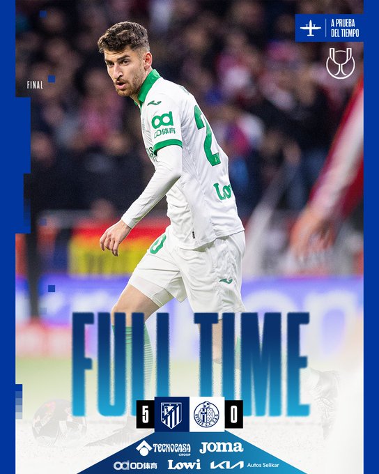 Final del encuentro de octavos de copa. Fuente: X GETAFE CF