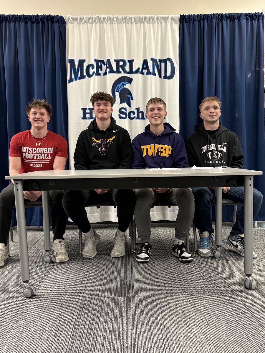 McFarland Football (@mcf_football) on Twitter photo 2024 Spartans moving on to play at the next level. <a href="/BradyKrenz10/">Brady Krenz</a> going to <a href="/UWOFootball/">UW-Oshkosh Football</a> , <a href="/Tate21eccles/">Tate Eccles</a> going to <a href="/MinnStFootball/">Minnesota State Football</a> , <a href="/Hayden5_31/">Hayden Harrison</a> going to <a href="/UWSPFootball/">UWSP Football</a> , and <a href="/cornish_cooper/">Cooper Cornish</a> going to <a href="/UWRFFootball/">Falcon Football</a>. We look forward to watching you at the next level. 2024 Spartans moving on to play at the next level. <a href="/BradyKrenz10/">Brady Krenz</a> going to <a href="/UWOFootball/">UW-Oshkosh Football</a> , <a href="/Tate21eccles/">Tate Eccles</a> going to <a href="/MinnStFootball/">Minnesota State Football</a> , <a href="/Hayden5_31/">Hayden Harrison</a> going to <a href="/UWSPFootball/">UWSP Football</a> , and <a href="/cornish_cooper/">Cooper Cornish</a> going to <a href="/UWRFFootball/">Falcon Football</a>. We look forward to watching you at the next level.