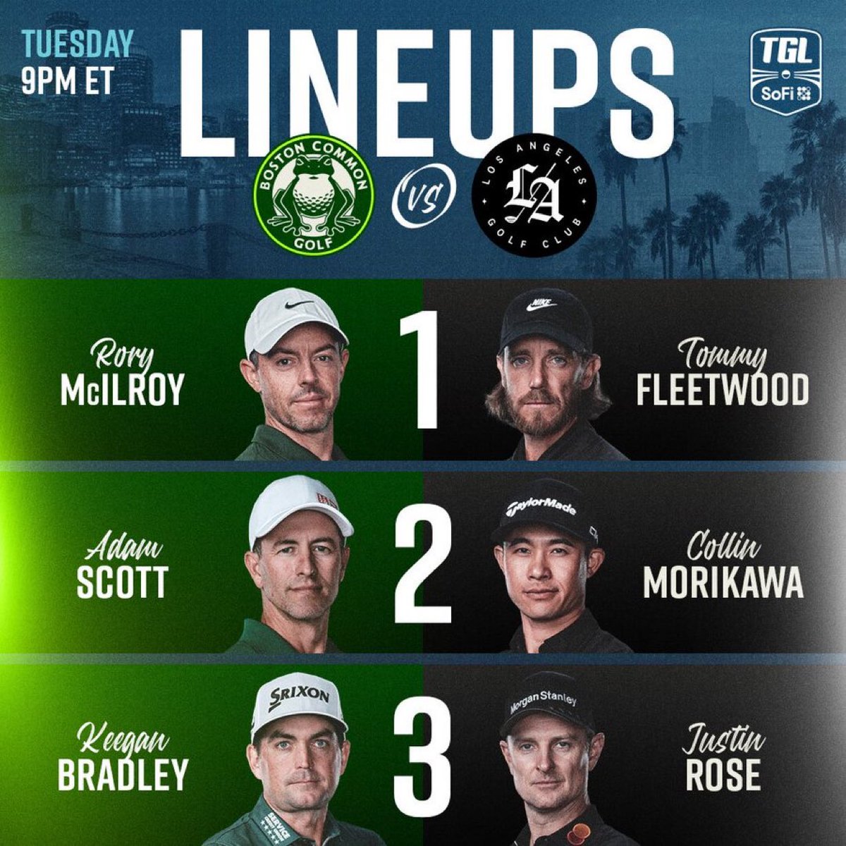 It’s Boston 🆚 LA Tuesday night, 9pm ET on ESPN ☘️