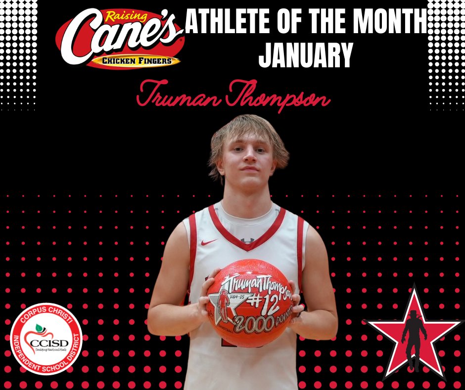 Truman Thompson is recognized as High School Athlete of the Month for his leadership &amp; excellence on &amp; off the court. A four-year varsity captain, he recently surpassed 2k career points!  With a 4.95 GPA, he exemplifies the true spirit of a student-athlete.