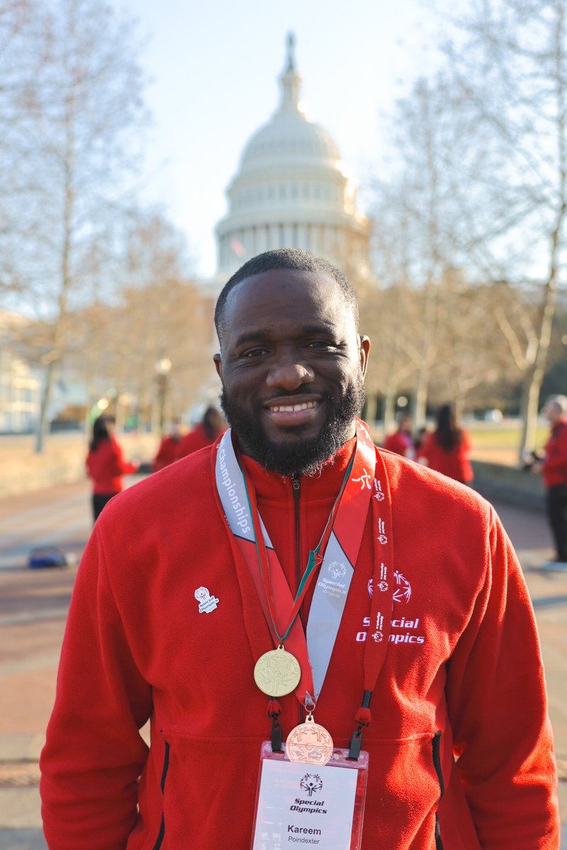 Today is Capitol Hill Day! 🏛️ Led by athlete Kareem Poindexter (KP), our delegation is spending Feb. 4-5 advocating for continued federal support of our life-changing work in schools and health. 💙💪 #SOHillDay @specialolympics <a href="/SONorthAmerica/">SONA</a>