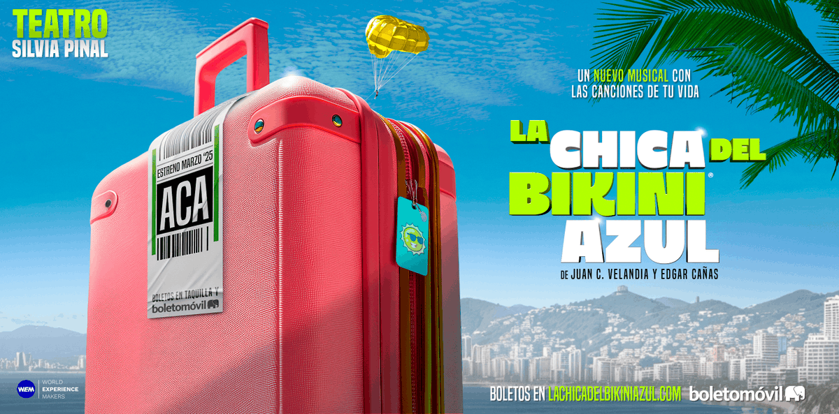 ¡Hora de empacar! ✈

"𝗟𝗮 𝗖𝗵𝗶𝗰𝗮 𝗱𝗲𝗹 𝗕𝗶𝗸𝗶𝗻𝗶 𝗔𝘇𝘂𝗹": una NUEVA obra de teatro musical que te transportará a un viaje entrañable y divertido al ritmo de esas canciones que ya forman parte de tu vida. 🎶✨