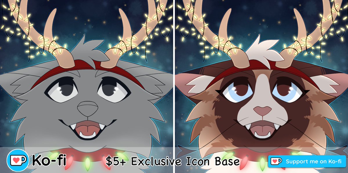 January's base for my Bronze and higher tiers on ☕️!

Includes canine/feline noses and optional eyelashes.