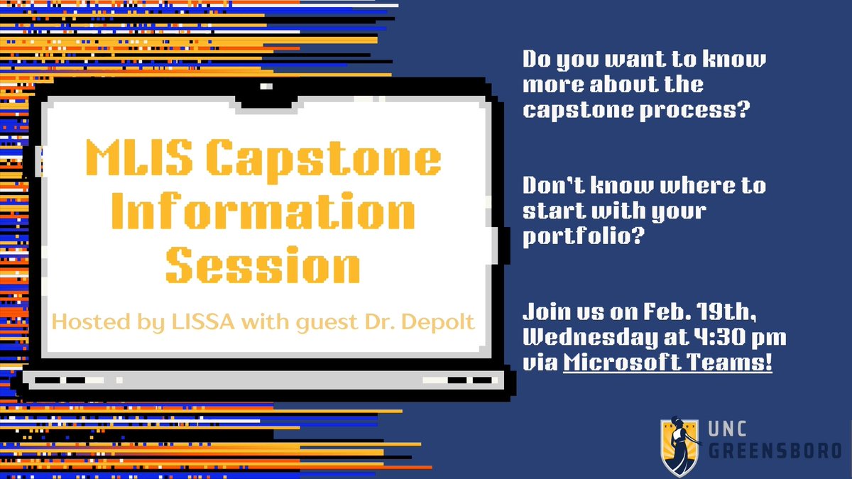 Got questions about your future capstone experience? Come get them answered! Wednesday 2/19 4:30pm-5:30pm on teams, link to come to your email soon!