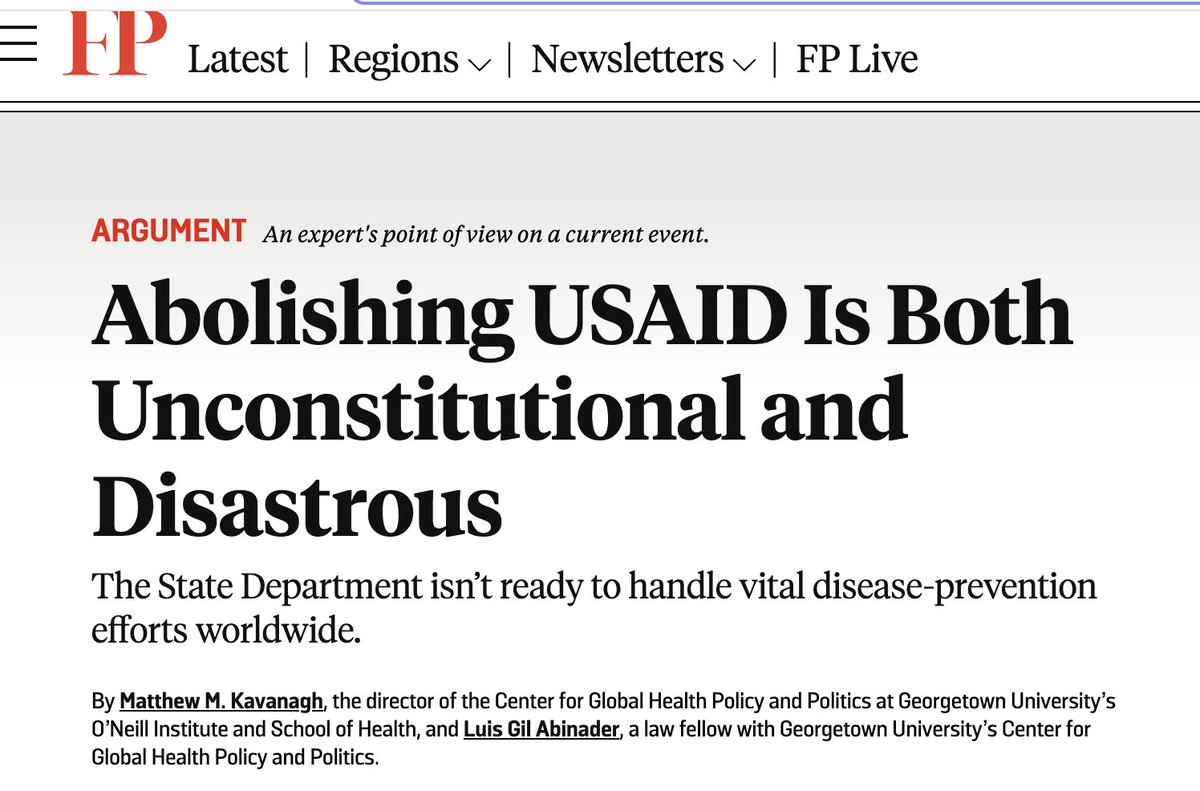 Nina Schwalbe (@nschwalbe) on Twitter photo 🛑Closing down USAID is illegal.
📜It's an independent agency with authorities legislated by Congress.
⚠️The president has no legal authority to abolish or move it under the State Department unilaterally
Strong analysis by <a href="/MMKavanagh/">Matthew Kavanagh matthewkavanagh@bsky.social</a> & <a href="/abinader/">Luis Gil Abinader, @abinader.bsky.social</a>.
👇🏼
bit.ly/4i2jeAH 🛑Closing down USAID is illegal.
📜It's an independent agency with authorities legislated by Congress.
⚠️The president has no legal authority to abolish or move it under the State Department unilaterally
Strong analysis by <a href="/MMKavanagh/">Matthew Kavanagh matthewkavanagh@bsky.social</a> & <a href="/abinader/">Luis Gil Abinader, @abinader.bsky.social</a>.
👇🏼
bit.ly/4i2jeAH