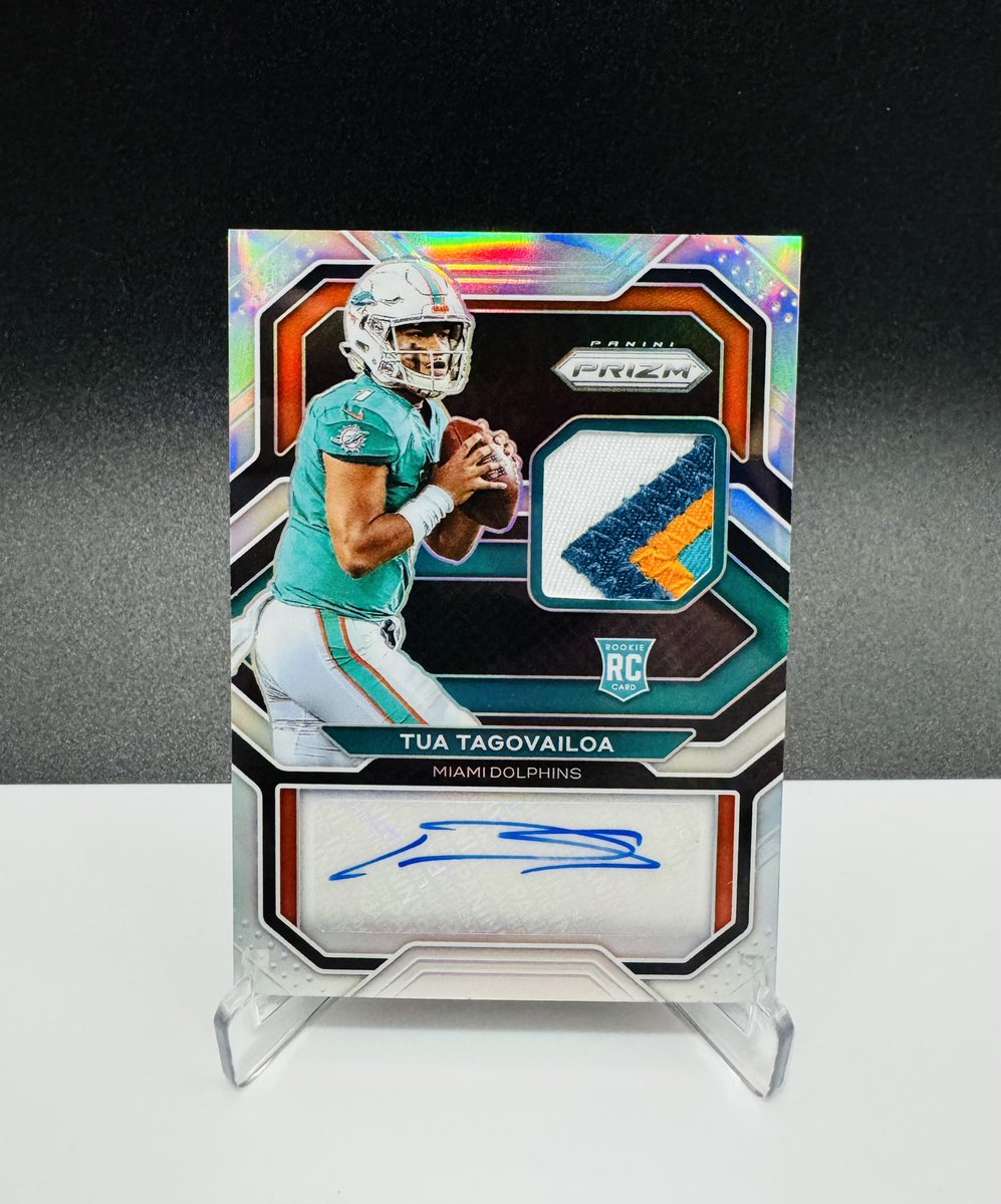 Looking to get this Sold… 🐬

Tua Tagovailoa Prizm RPA /99 

$300 

*4 Color Patch
* Priced at 85% of recent PSA 9 Napkin Sale

RT’s Appreciated 🤜🤛
