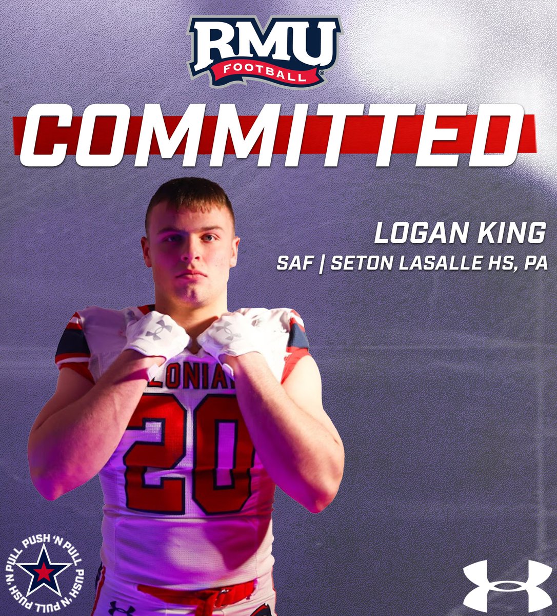Logan King (@loganking30) on Twitter photo Excited to announce my commitment to Robert Morris University! Huge thanks to <a href="/CoachMakrinos/">Jason Makrinos</a> <a href="/FlashTanski/">Bart Tanski</a> @CoachPlungasRMU and <a href="/80sCane57/">Bernard Clark Jr</a> for the opportunity. Super exited to get to work!
<a href="/SLS_Football/">Rebel Football</a> <a href="/SLS_Athletics/">Seton LaSalle Athletics</a> <a href="/ezekielmdaure/">Ezekiel M. Daure</a> <a href="/CoachNolte/">Brian Nolte</a> <a href="/Coach_HarrisN/">Nathan Harris</a> <a href="/CoachStorino/">Coach Tim Storino</a> Excited to announce my commitment to Robert Morris University! Huge thanks to <a href="/CoachMakrinos/">Jason Makrinos</a> <a href="/FlashTanski/">Bart Tanski</a> @CoachPlungasRMU and <a href="/80sCane57/">Bernard Clark Jr</a> for the opportunity. Super exited to get to work!
<a href="/SLS_Football/">Rebel Football</a> <a href="/SLS_Athletics/">Seton LaSalle Athletics</a> <a href="/ezekielmdaure/">Ezekiel M. Daure</a> <a href="/CoachNolte/">Brian Nolte</a> <a href="/Coach_HarrisN/">Nathan Harris</a> <a href="/CoachStorino/">Coach Tim Storino</a>