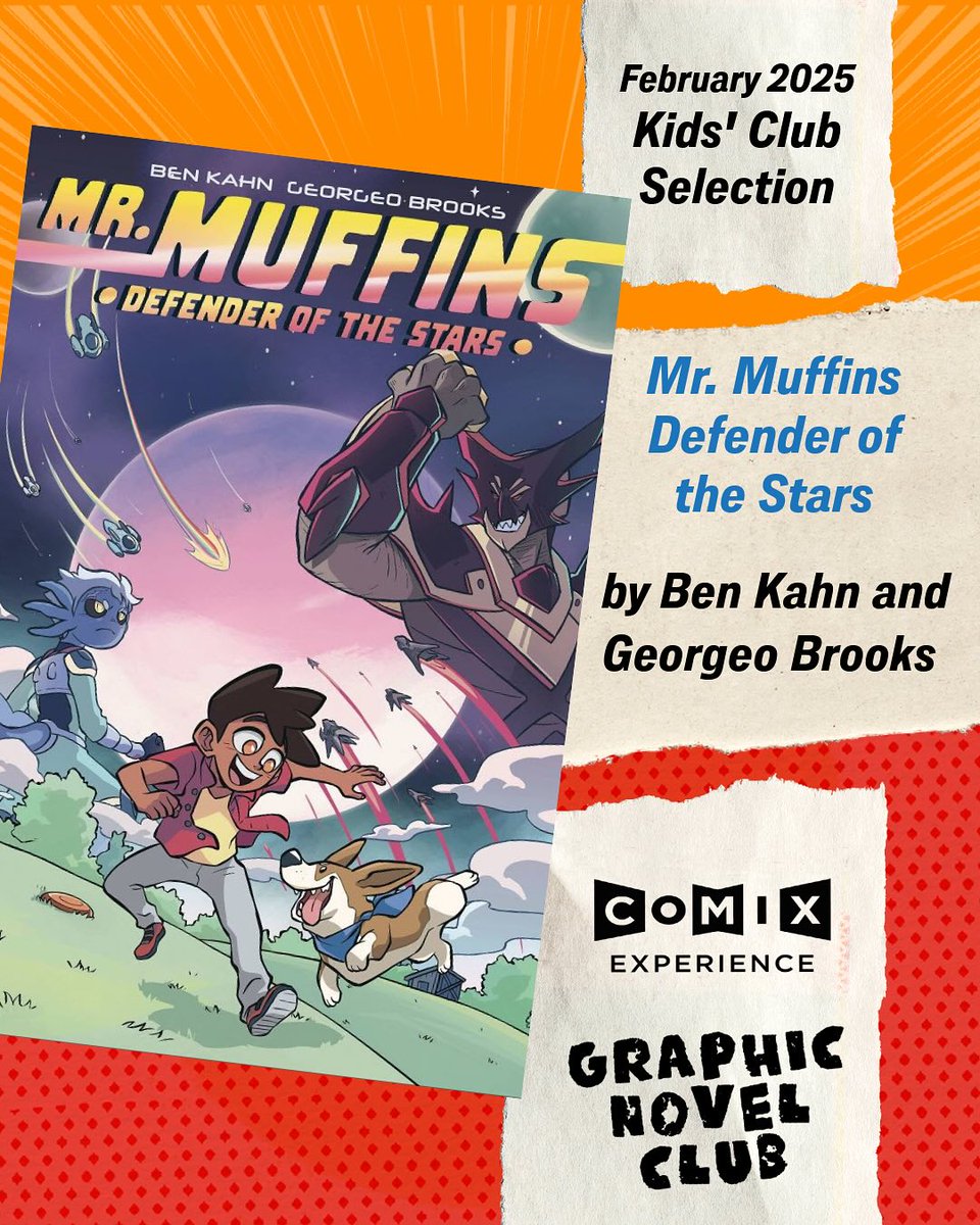 Ben Kahn (@benthekahn) on Twitter photo Mr. Muffins is <a href="/comixexperience/">Comix Experience</a> February 2025 Kids' Club Selection! Not bad for a little corgi who can't catch a frisbee. And me and artist <a href="/GeorgeoBrooks/">Ensign Georgeo</a> will be chatting about the book with Comix Experience on February 16th! Mr. Muffins is <a href="/comixexperience/">Comix Experience</a> February 2025 Kids' Club Selection! Not bad for a little corgi who can't catch a frisbee. And me and artist <a href="/GeorgeoBrooks/">Ensign Georgeo</a> will be chatting about the book with Comix Experience on February 16th!