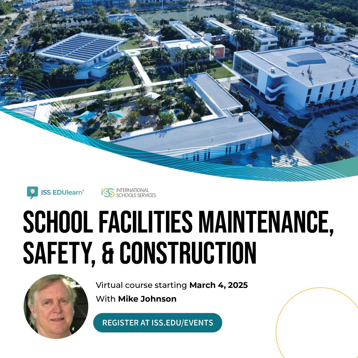 ISSCommunity's tweet photo. #VirtualPD starting March 4: Gain the key skills needed to manage facility maintenance and construction projects in educational environments.
Register at https://t.co/usUSf75CBw and learn through practical examples and case studies with expert Mike Johnson
#SchoolOps #ISSedu https://t.co/0rLuTNCdvD