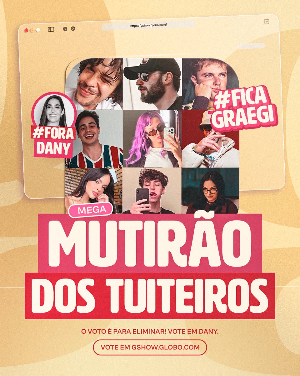 GraOficial's tweet photo. 🔥 MUTIRÃO FEAT. TUITEIROS @eu_aislan, @claratuitando, @lohahz, @luan_tuita, @comentwei, @edairealityx, @httpsrealitys, @rickcomenta e @gbcansou INICIADO 🔥
✅ A CADA 10 VOTOS COMENTE UM EMOJI
🎯 Meta: 2.000 votos
⏰ Encerra: 21h
❌ O voto é para ELIMINAR: vote na DANY!
➡️ https://t.co/c1D0txTrgq
