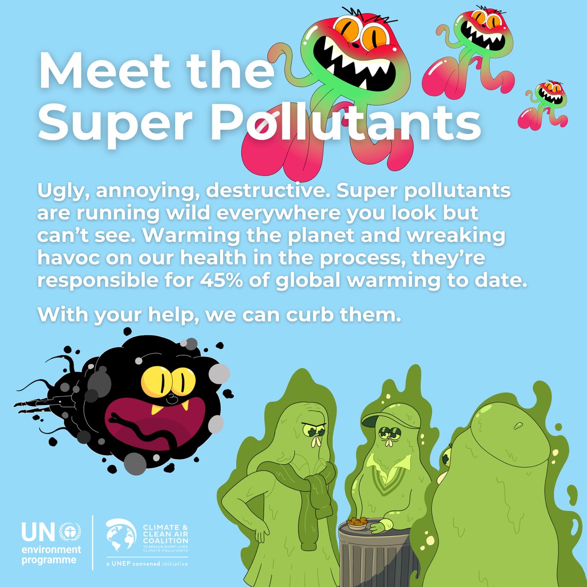 Super pollutants are everywhere but often can’t be seen. Discover how they can be curbed with the <a href="/CCACoalition/">Climate & Clean Air Coalition</a> list of solutions: unep.org/interactives/s…