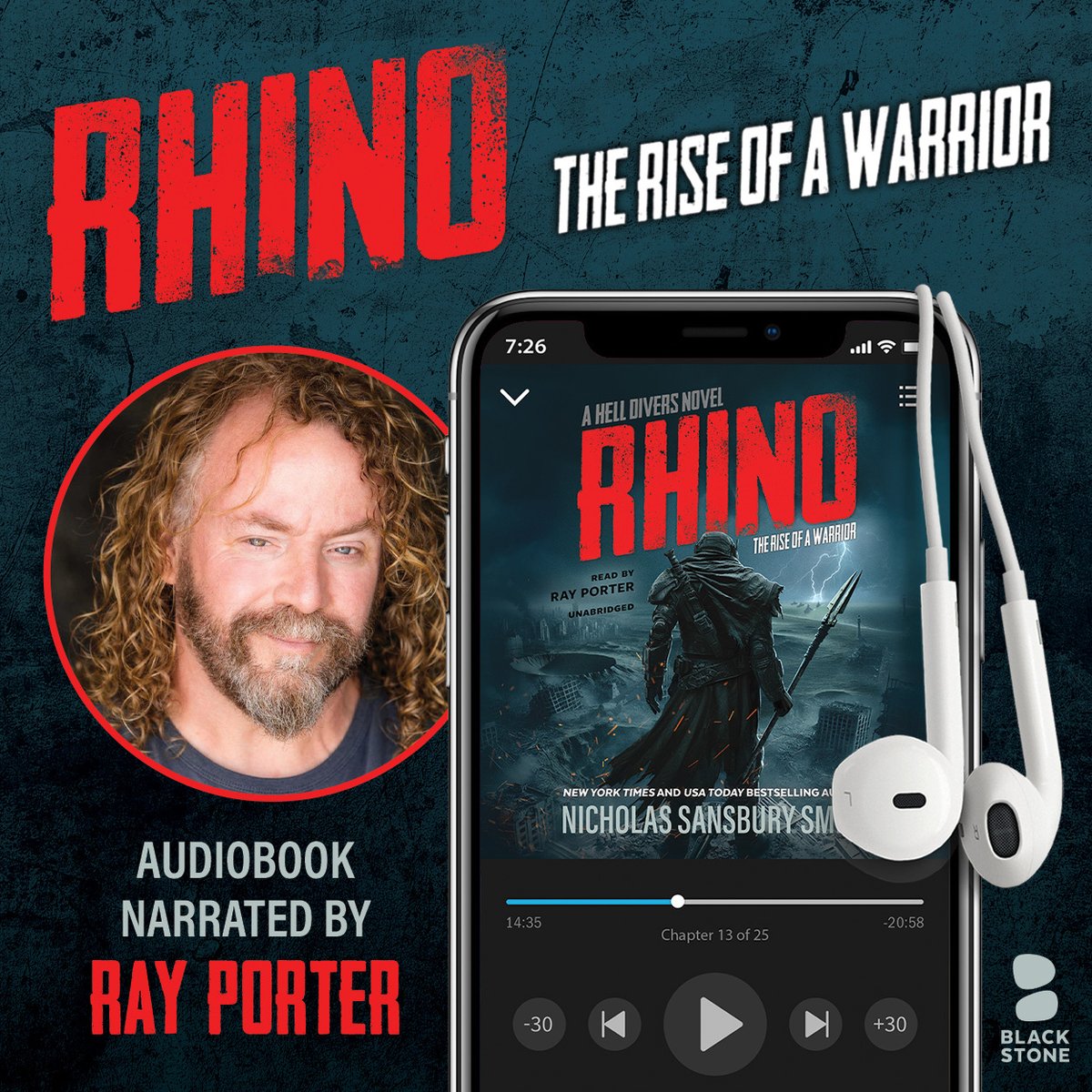 Nicholas Sansbury Smith (@greatwaveink) on Twitter photo Introducing the voice of RHINO: Rise of a Warrior--Ray Porter! With his expert Spanish accents and voices, he is perfect to bring the Cazador Empire, including el Pulpo to life in this new Hell Diver novel launching April 1st. Pre-order today from <a href="/BlackstoneAudio/">Blackstone Publishing</a>! Introducing the voice of RHINO: Rise of a Warrior--Ray Porter! With his expert Spanish accents and voices, he is perfect to bring the Cazador Empire, including el Pulpo to life in this new Hell Diver novel launching April 1st. Pre-order today from <a href="/BlackstoneAudio/">Blackstone Publishing</a>!