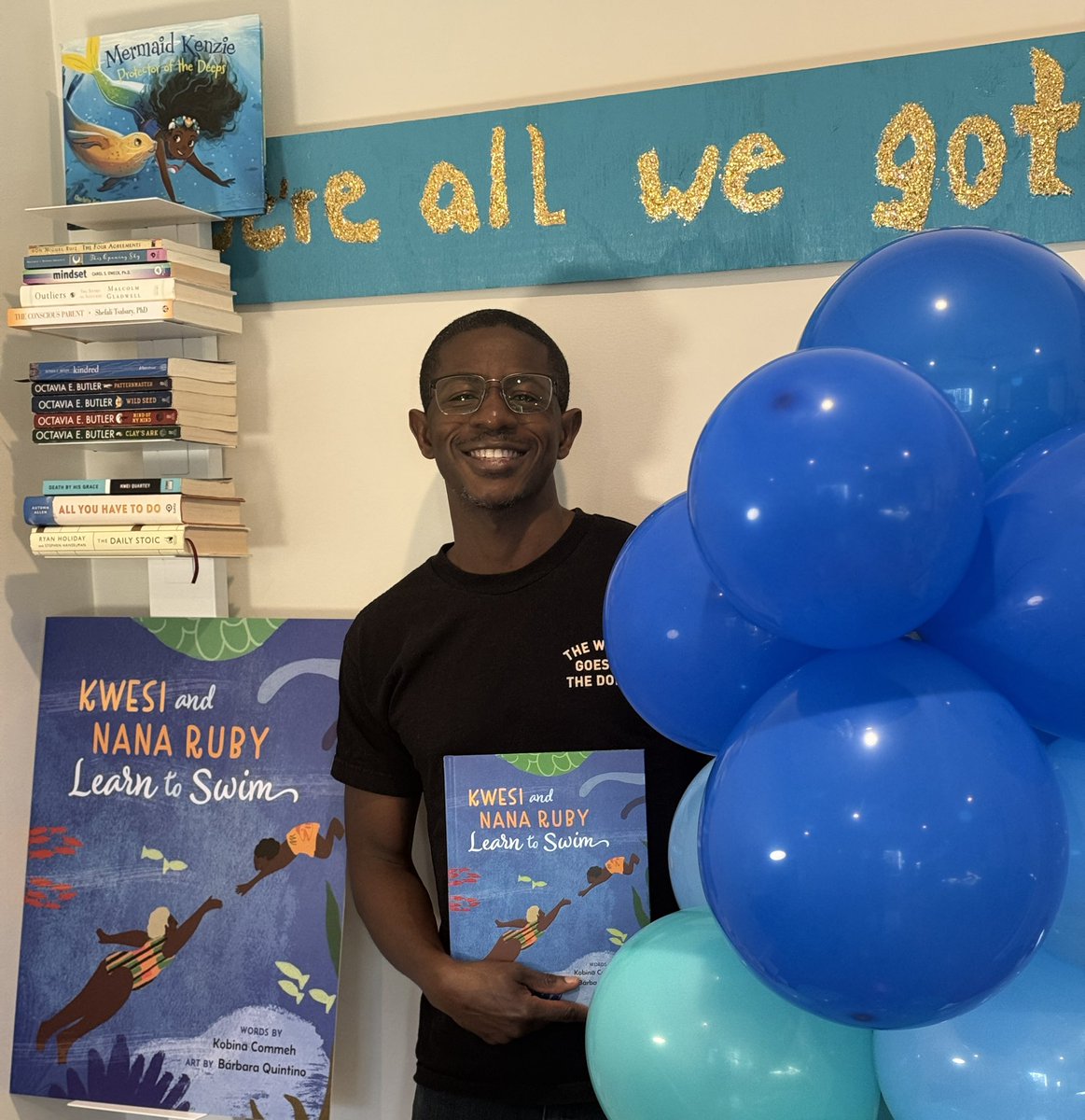 Kwesi and Nana Ruby Learn to Swim is out today! Available by request at your local library and bookstore!