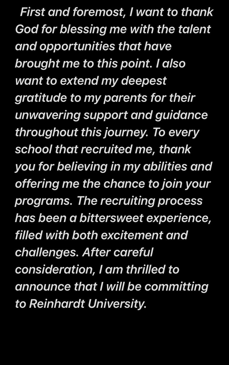 Michael (BIG MIKE) Anderson “25 (@mikeyssports) on Twitter photo Committed and Signed 🦅 <a href="/ReinhardtFB/">Reinhardt Football</a> let’s work.
<a href="/A1Willzz/">Coach McCloud</a> <a href="/Coach_JMiller/">James Miller</a> <a href="/CoachHennes/">Tyler Hennes</a>
<a href="/CoachBryanLamar/">Bryan Lamar</a> <a href="/BCWright52/">Coach Wright M.Ed</a> <a href="/CoachT_Doster/">Terry Doster</a> <a href="/CoachJPaxton/">Jamal Paxton Sr.</a> <a href="/CometsSGHS/">South Gwinnett Comets Football Recruits</a> Thank You to my teammates and coaches Thank you South Gwinnett ❤️. Committed and Signed 🦅 <a href="/ReinhardtFB/">Reinhardt Football</a> let’s work.
<a href="/A1Willzz/">Coach McCloud</a> <a href="/Coach_JMiller/">James Miller</a> <a href="/CoachHennes/">Tyler Hennes</a>
<a href="/CoachBryanLamar/">Bryan Lamar</a> <a href="/BCWright52/">Coach Wright M.Ed</a> <a href="/CoachT_Doster/">Terry Doster</a> <a href="/CoachJPaxton/">Jamal Paxton Sr.</a> <a href="/CometsSGHS/">South Gwinnett Comets Football Recruits</a> Thank You to my teammates and coaches Thank you South Gwinnett ❤️.