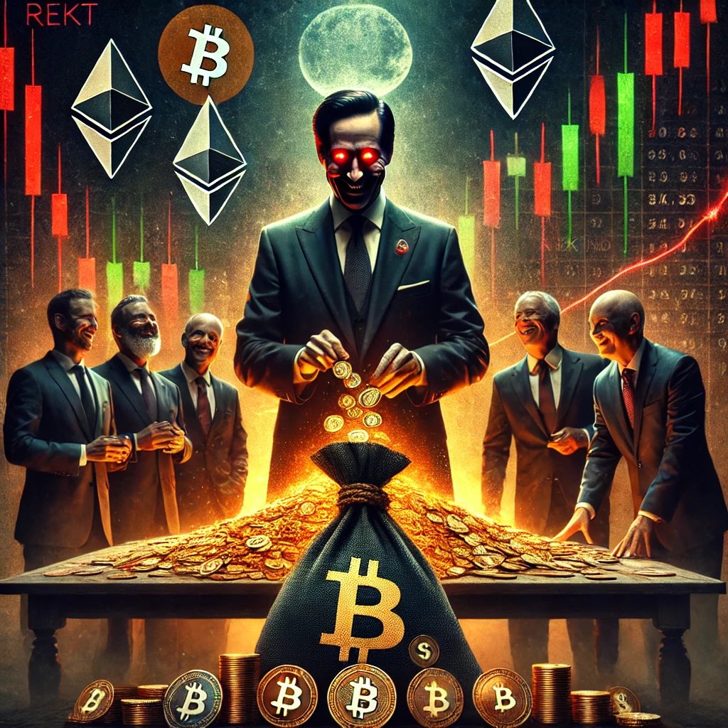 SharkFallon's tweet image. “Pro-crypto” president and his gang are about to drain the entire market, leaving retail investors rekt. 

The game was rigged from the start. Stay sharp. 

#CryptoManipulation #RiggedGame