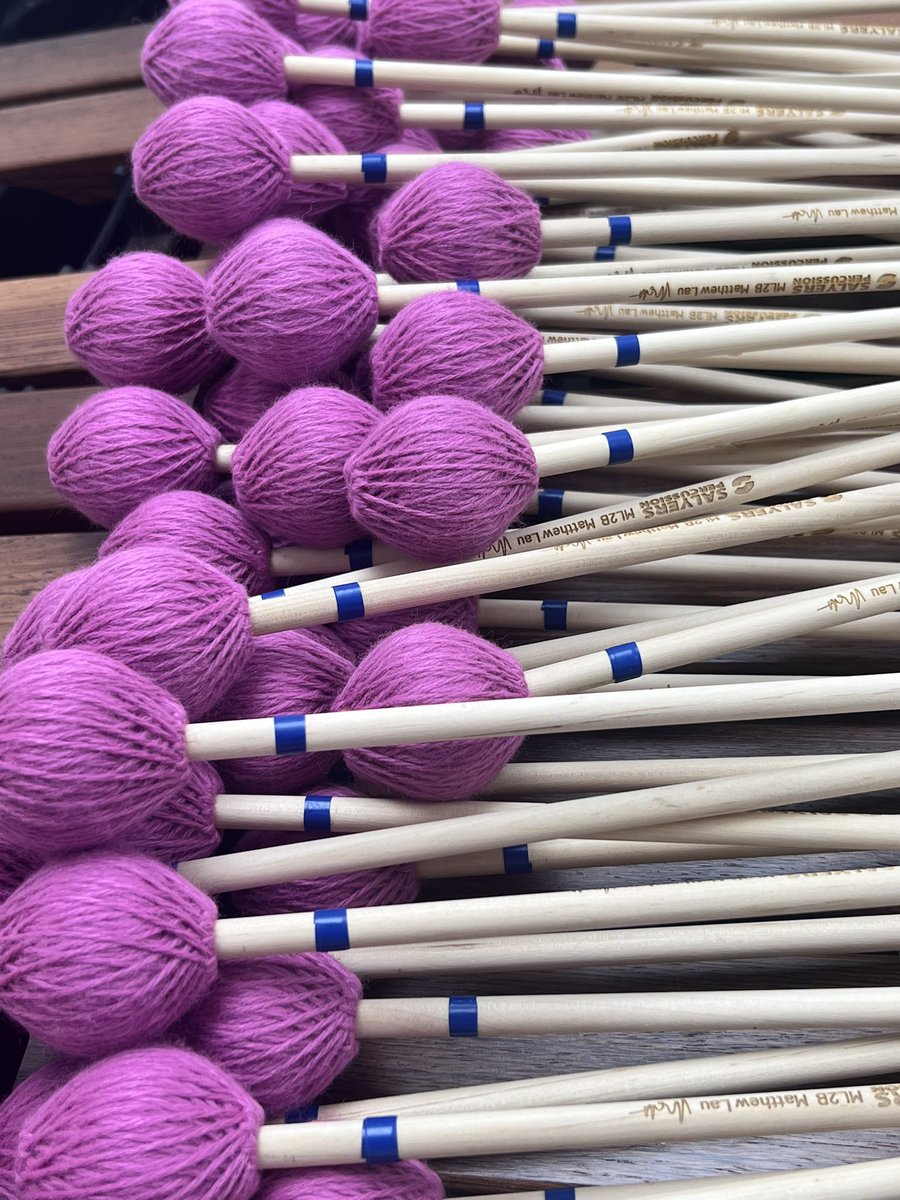 Look at these sweet new Matthew Lau mallets!  
#salyerspercussion #marimba #vibraphone