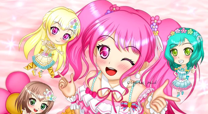 光のふわふわピンクバンドリ絵師です よろしくね