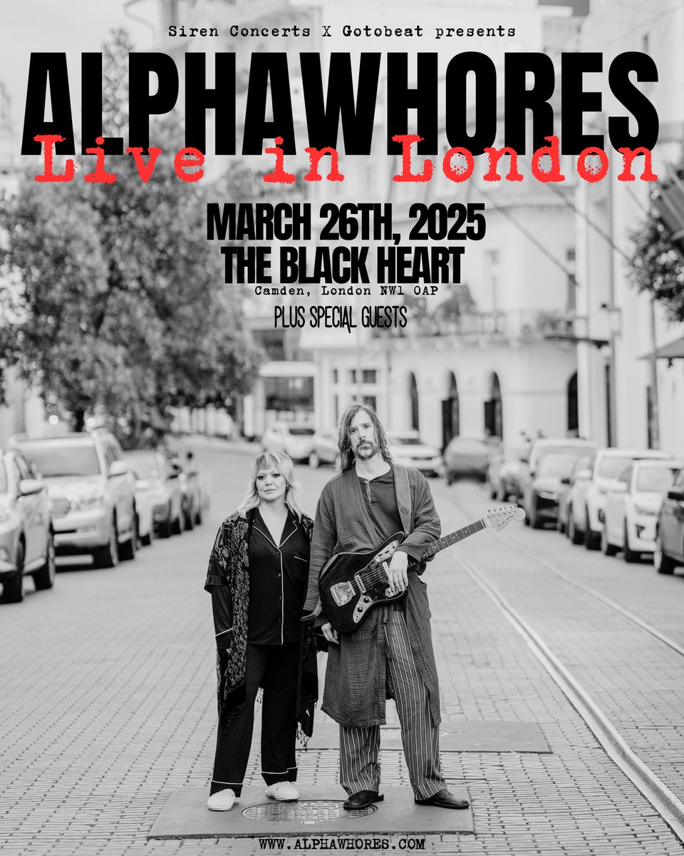 London, here we come! 🇬🇧❤️. Get your tickets here: gotobeat.com/gig/alphawhore…