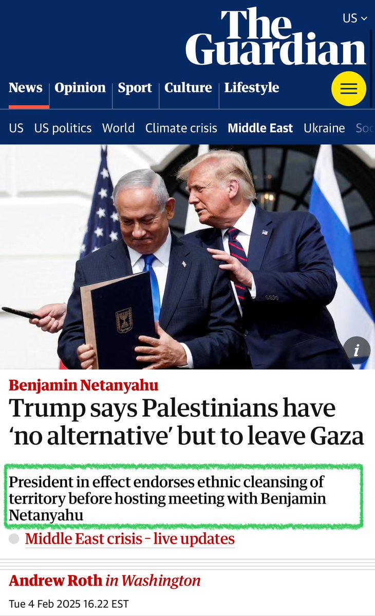 Look at that, it’s a subheading but at least Guardian actually calls it ETHNIC CLEANSING.

The rest of the media has no excuse, call it what it is or be complicit.