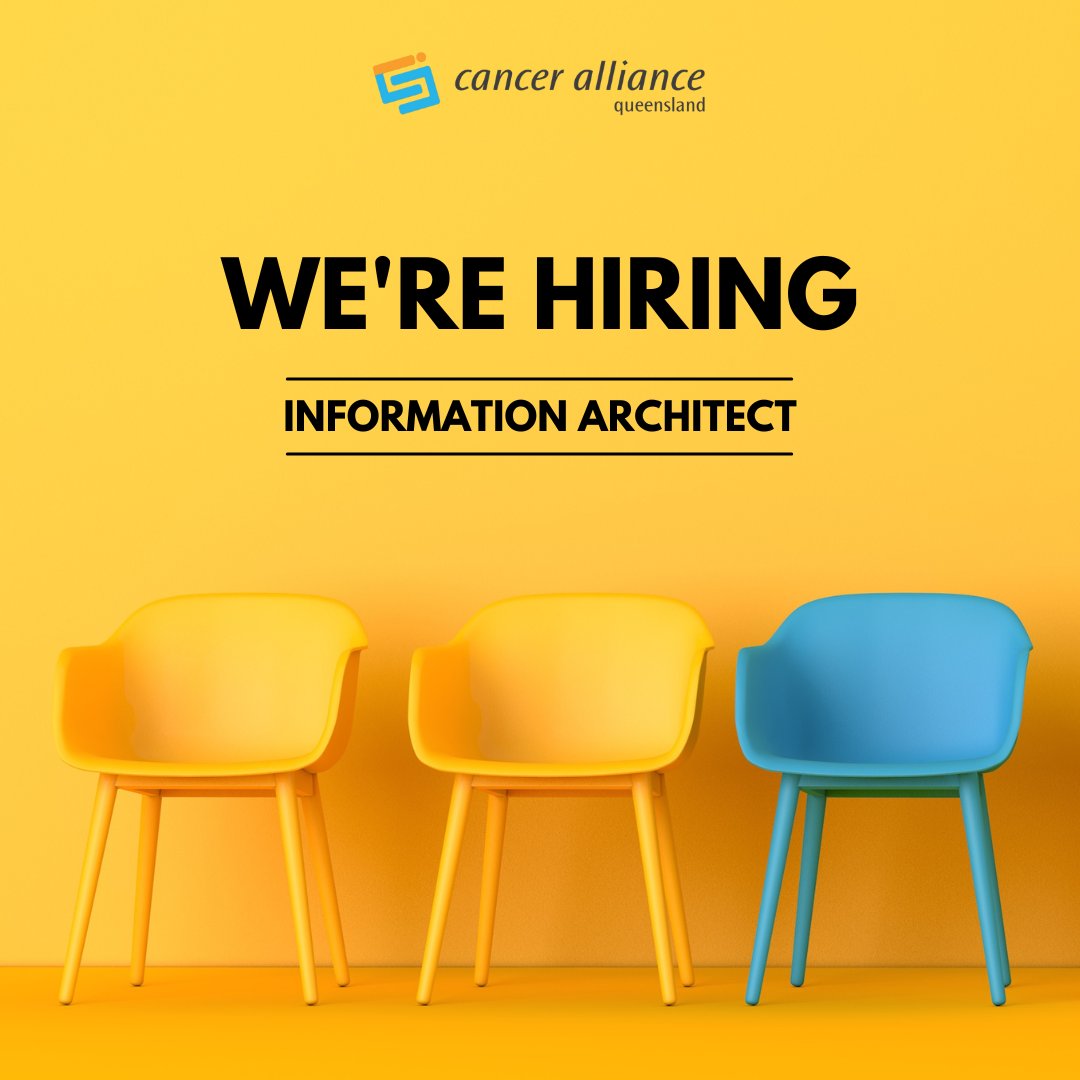 ➡️ We're Hiring!  Join Cancer Alliance Queensland as an Information Architect and make a difference. Apply now! 
🔍Details: smartjobs.qld.gov.au/jobs/QLD-MS026…
#JobOpportunity #Hiring #InformationArchitect #Cancer #Queensland