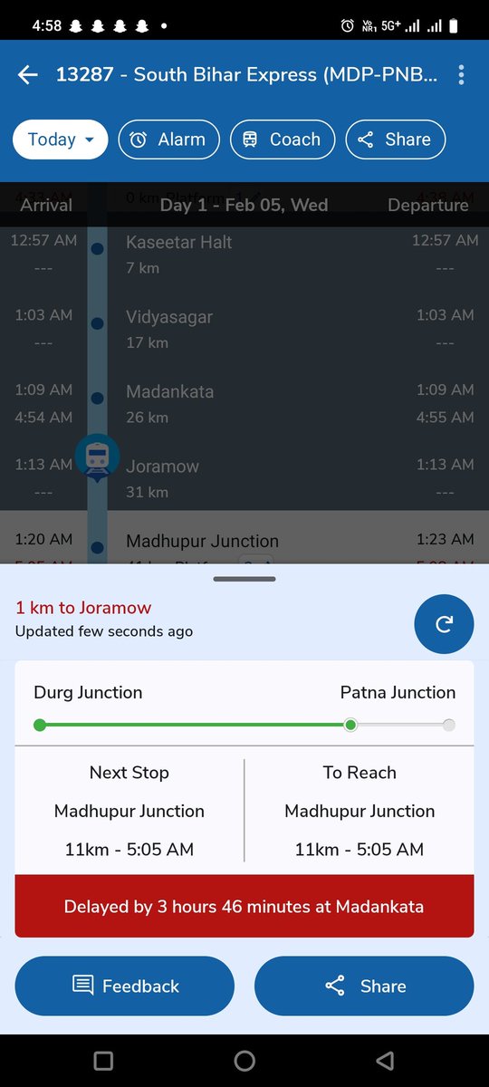 ट्रेन 3 से 4 घण्टे देरी से चलेगी तो कैसे होगा? सारी व्यवस्था बिगड़ जाती है।
<a href="/RailwaySeva/">RailwaySeva</a> <a href="/RailMinIndia/">Ministry of Railways</a>