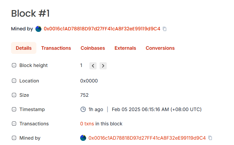 cccriver's tweet image. Quai主网已启动，创世区块时间为北京时间2025年2月5日早上6点15分