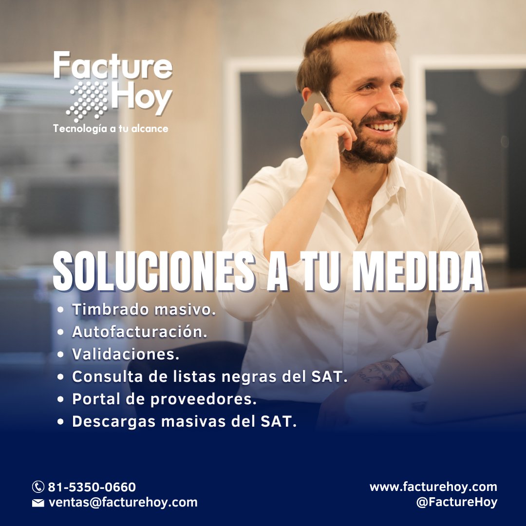 FactureHoy's tweet photo. 🚀Somos tu aliado confiable en facturación electrónica. Te ayudamos a optimizar tu operación. ¿Listos para decirle adiós a los errores y al caos? 👉 Descubre cómo podemos ayudarte
Contáctanos al 📞 81-5350-0660
📧 ventas@facturehoy.com
#FacturaciónElectrónica #EmpresasEficientes https://t.co/vPgp3GoCb2