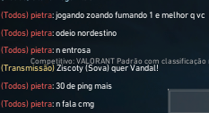 ziscoty's tweet photo. Se liga nesse paulista frustrado com o nordeste no #VALORANT se liga ai @RiotGamesBrasil @VALORANTBrasil @VALORANT alem de smurf HORRIVEL tava tiltando KKKKKKKKKKKKKKKK a thread https://t.co/iQSygL59A0