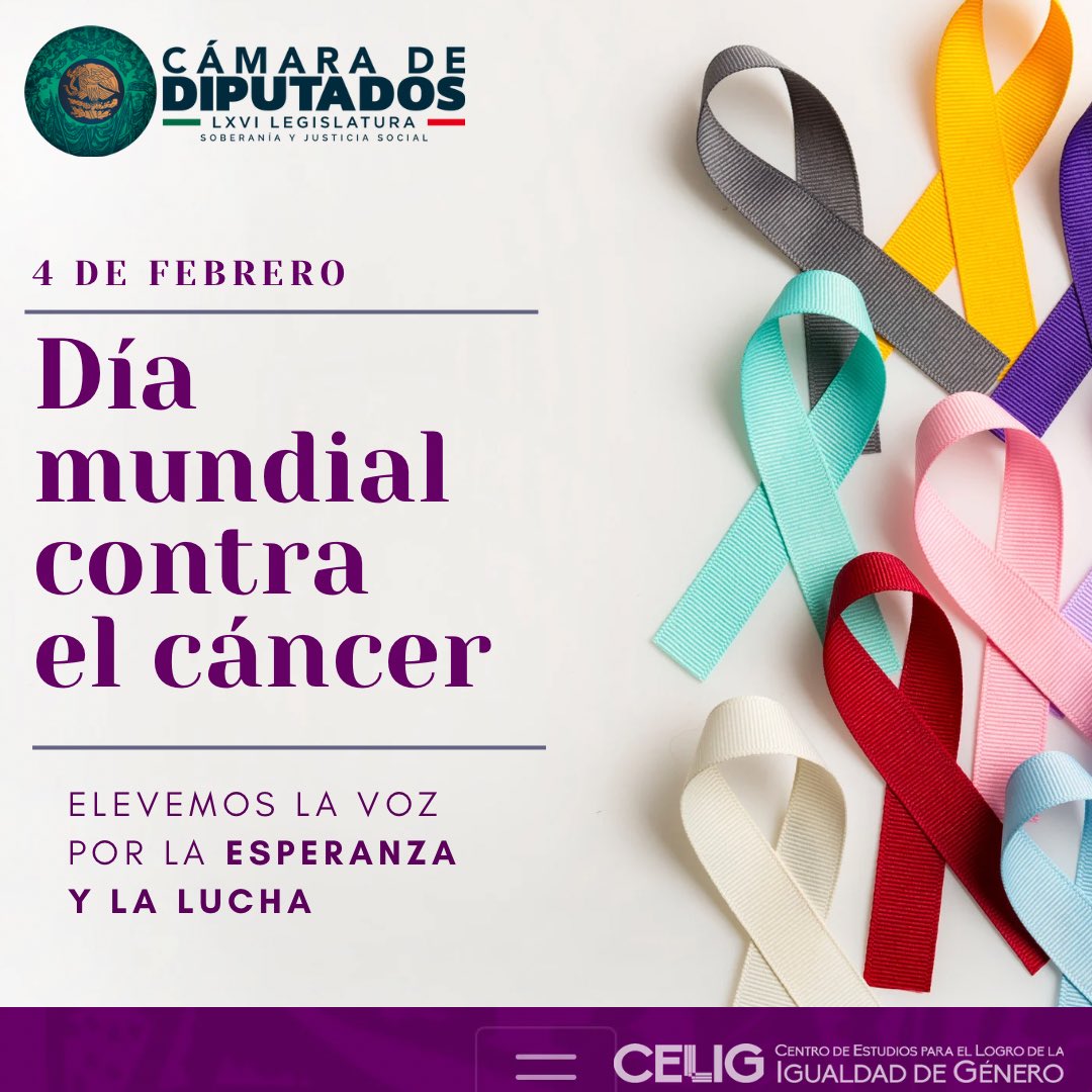 🗓️#4DeFebrero 
#DíaMundialContraElCáncer 
Lema 2025👉🏼 #UnidosPorLoÚnico
 ℹ️ El #Cáncer representa una importante carga de enfermedad en las Américas, solo superada por las enfermedades cardiovasculares.
ℹ️ <a href="/OPSOMSMexico/">OPS/OMS México</a>