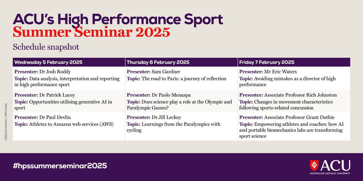 Last days to register for the #hpssummerseminar2025, Find out more - acu.edu.au/hpssummersemin…