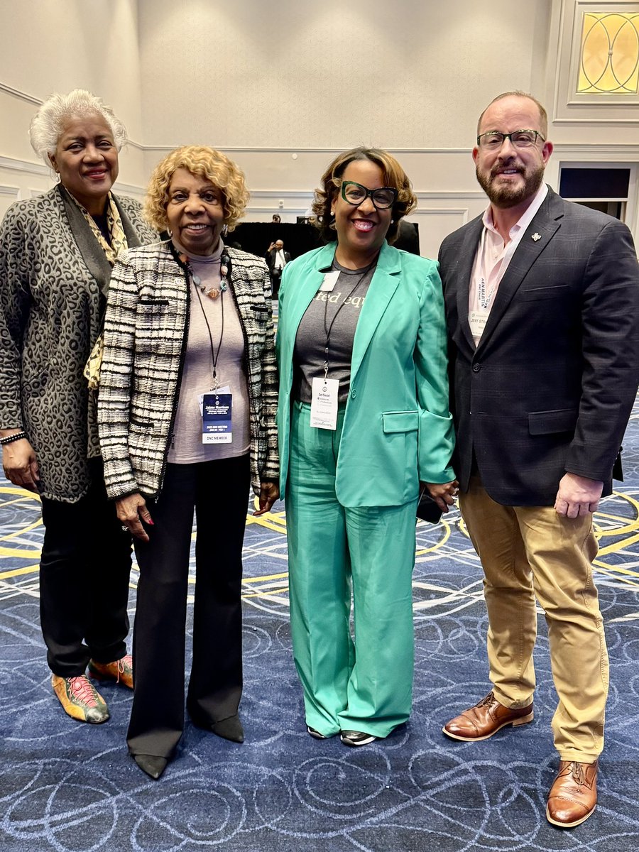 Powerhouse moment at the DNC Winter Meeting. Met legends Lottie Shackelford &amp; Donna Brazile alongside <a href="/texasdemocrats/">Texas Democrats</a> Party Vice Chair <a href="/shaycathey/">Shay Cathey</a>.