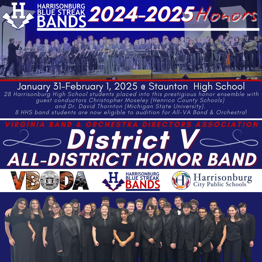 Harrisonburg HS Band (@bluestreakbands) on Twitter photo 