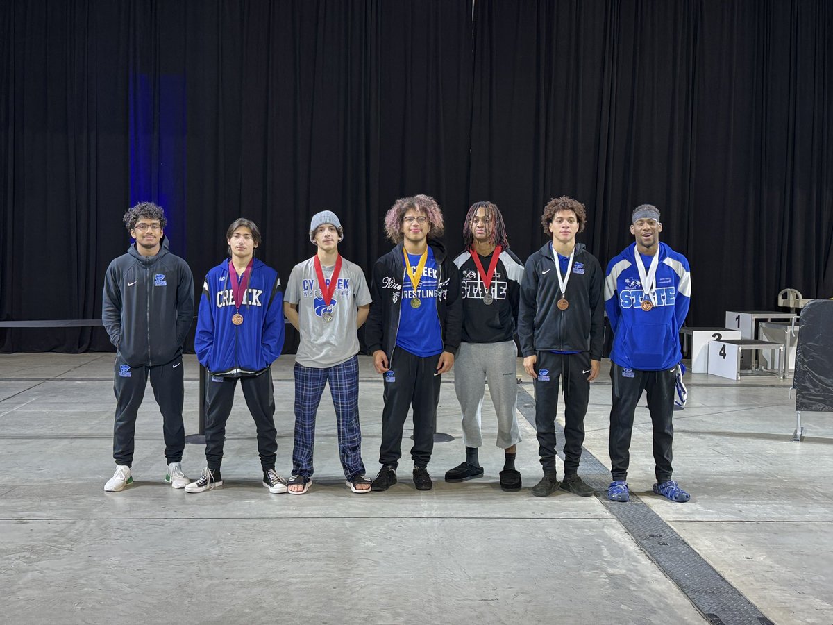 Cypress Creek Wrestling (@wrestling_creek) on Twitter photo Proud of our Cy Creek Boys Wrestling District placers performance this weekend! Govind Nair 5th, Saif Mulato 4th, Dreagan Flores 2nd, Nikolai Krikstan 1st, Travis Rosa 2nd, Xzaevier Rosa 3rd and David Morris 3rd!!! <a href="/CyCreekBooster/">CyCreekBooster</a> <a href="/cycreekhs/">Cy Creek High School</a> <a href="/CyCreekAthletic/">Cy Creek Athletics</a> Proud of our Cy Creek Boys Wrestling District placers performance this weekend! Govind Nair 5th, Saif Mulato 4th, Dreagan Flores 2nd, Nikolai Krikstan 1st, Travis Rosa 2nd, Xzaevier Rosa 3rd and David Morris 3rd!!! <a href="/CyCreekBooster/">CyCreekBooster</a> <a href="/cycreekhs/">Cy Creek High School</a> <a href="/CyCreekAthletic/">Cy Creek Athletics</a>