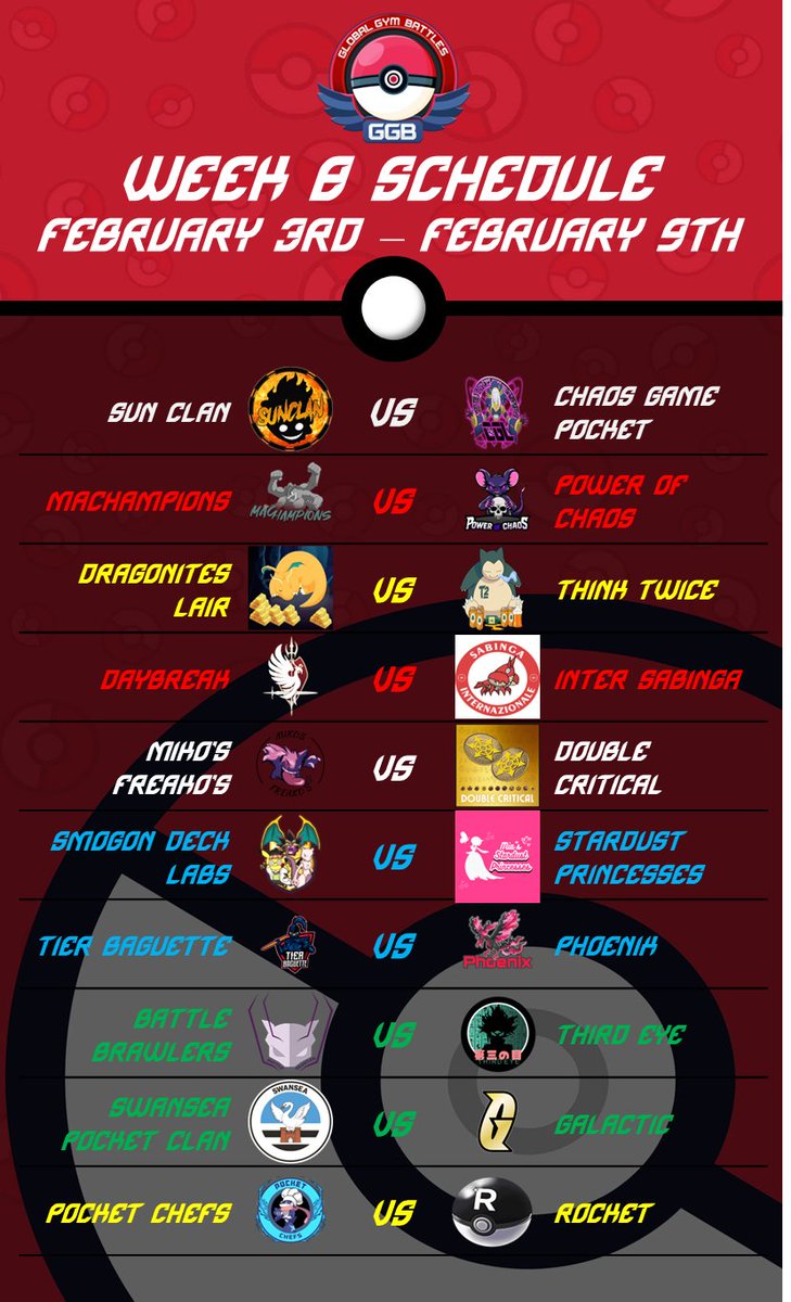 T2_ThinkTwice's tweet photo. Week 8: Dragonite's Lair
Week 9: Pocket Chefs
Week 10: Rocket

That's our schedule until the end of February! https://t.co/IILBUlCAvj