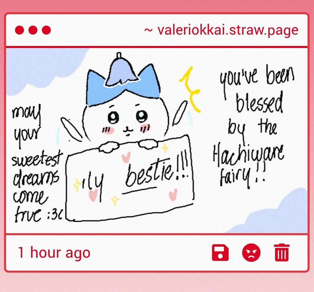 valeriokkai's tweet image. tqm besti!! you're the hachiware of my chiikawa @_tuinkii
ฅ^•ﻌ•^ฅ