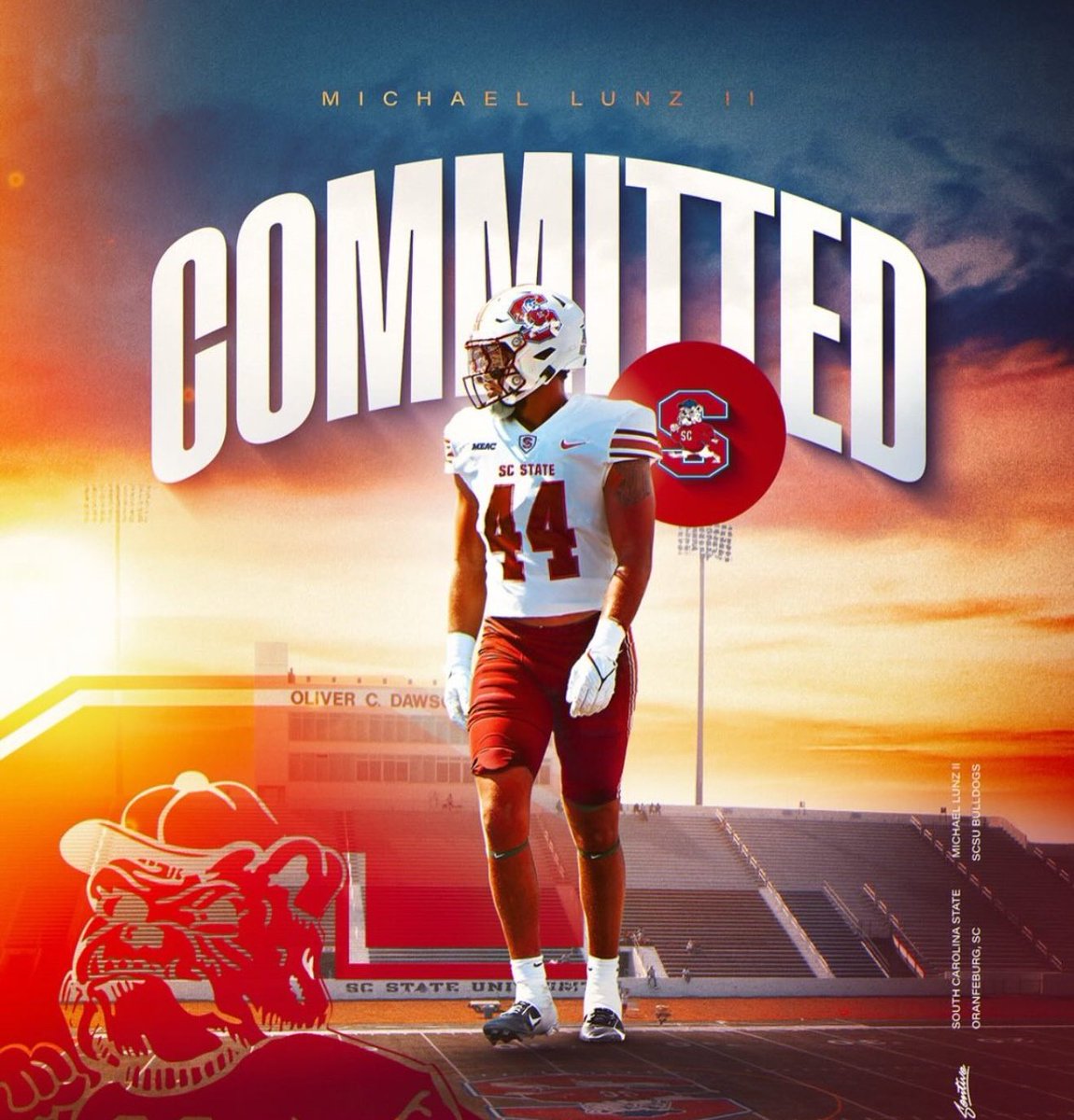Michael Lunz II  (DE) transfer from Tulane heading to the MEAC to play for South Carolina State University 
☆Hometown: Radcliff, KY
☆North Hardin High School
