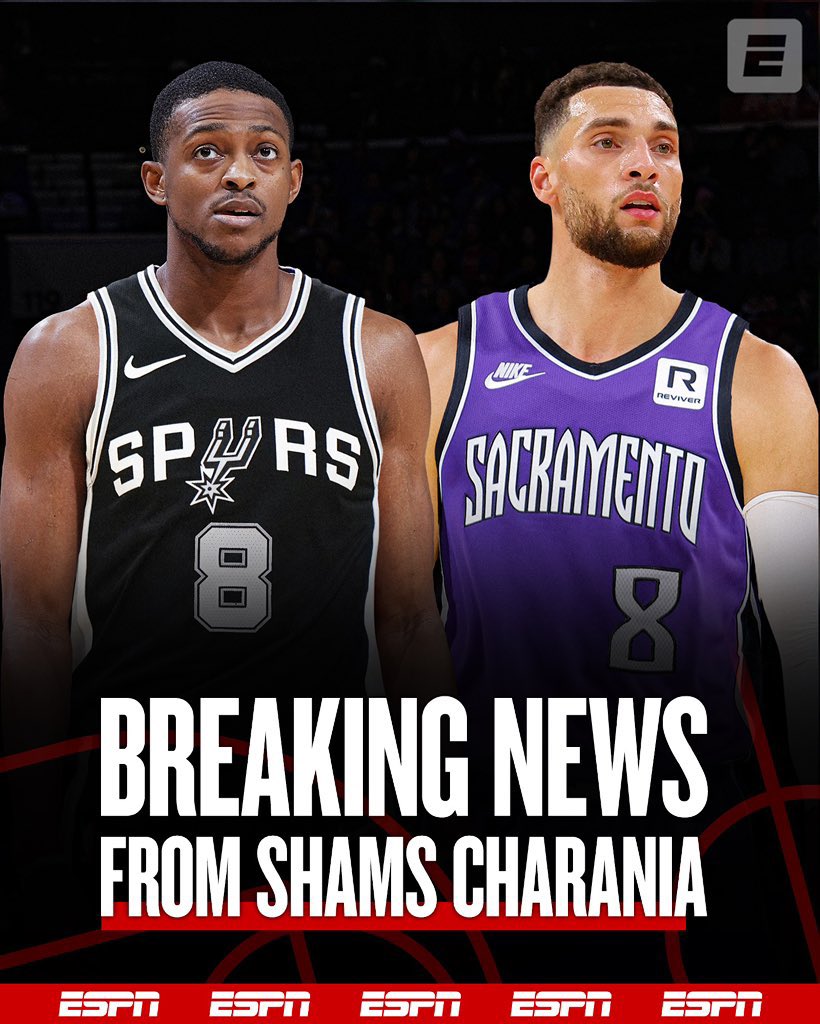yoyo_NBA_NCAA's tweet photo. スパーズ、キングス、ブルズ間でトレードが成立間近の模様

主だった選手では…
スパーズはフォックス、キングスはラビーンを獲得する模様 https://t.co/4inNjM6RlP